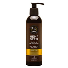 Earthly Body Hemp Seed Bath & Shower Gel Beach Daze bottle nourishes skin.