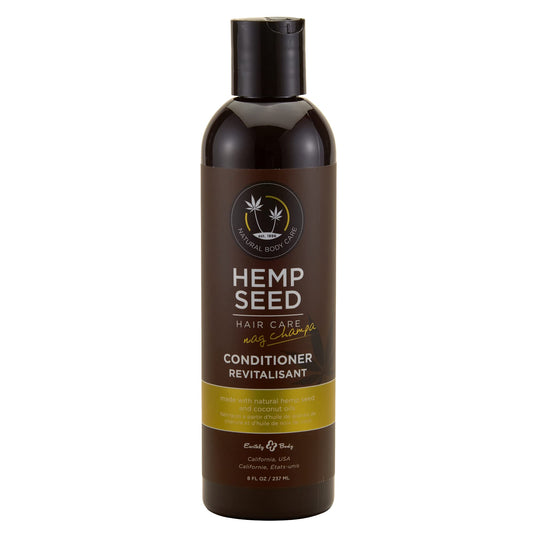 Earthly Body hemp seed conditioner bottle for deep conditioning across all hair types.