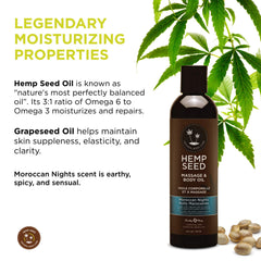 Earthly Body Moroccan Nights bottle label highlights vegan, cruelty-free commitment.