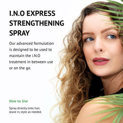 Earthly Body Inside Out Haircare Strengthening Express Spray demonstrates on the go detangling and shine.