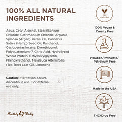 Earthly Body Miracle Oil Shave Cream hemp seed oil bottle promotes skin moisture during shaving.