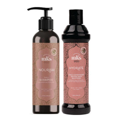 Earthly Body MKS eco Nourish Shampoo Isle of You bottle for silky, hydrated hair.