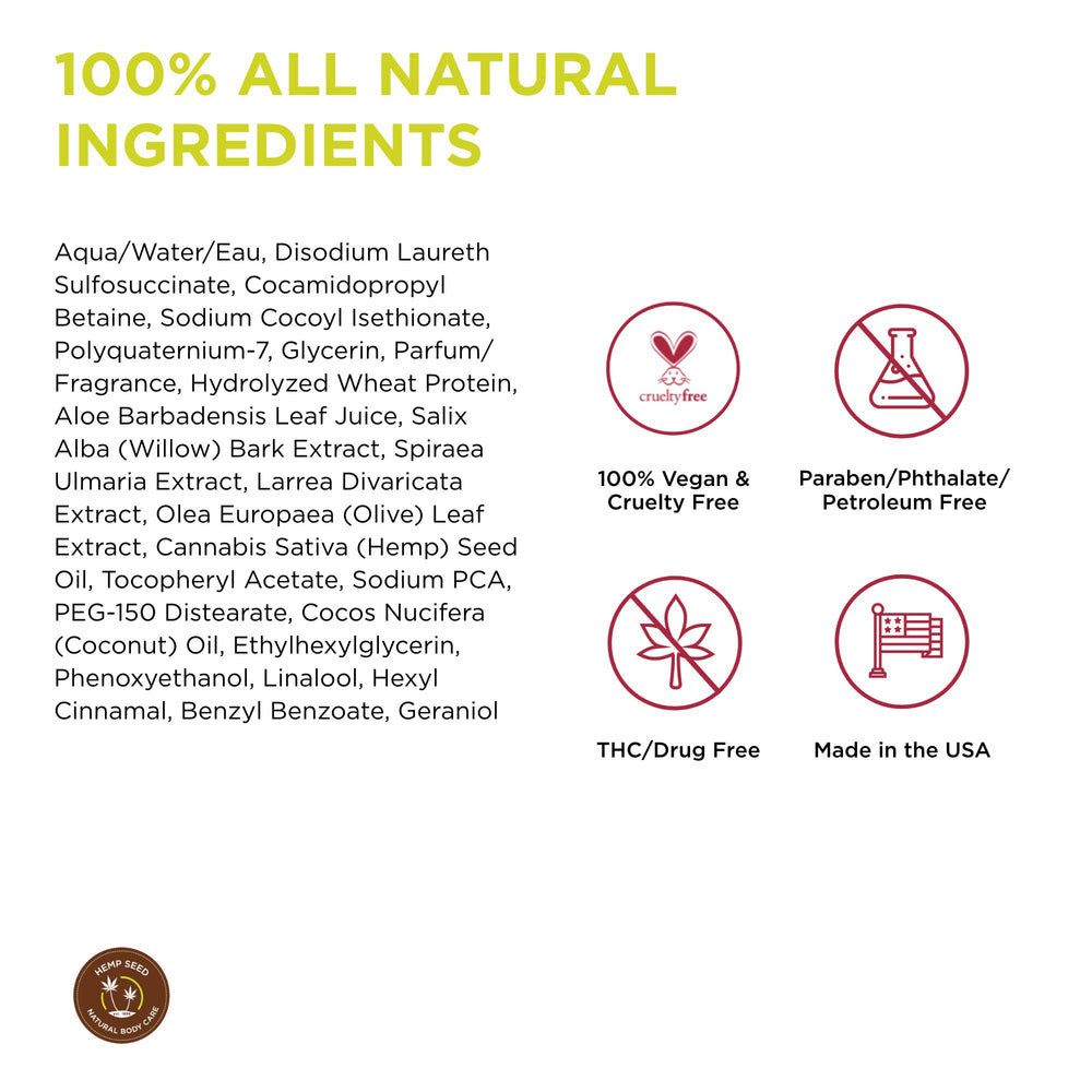 Earthly Body shampoo being applied illustrates a gentle cleansing routine.