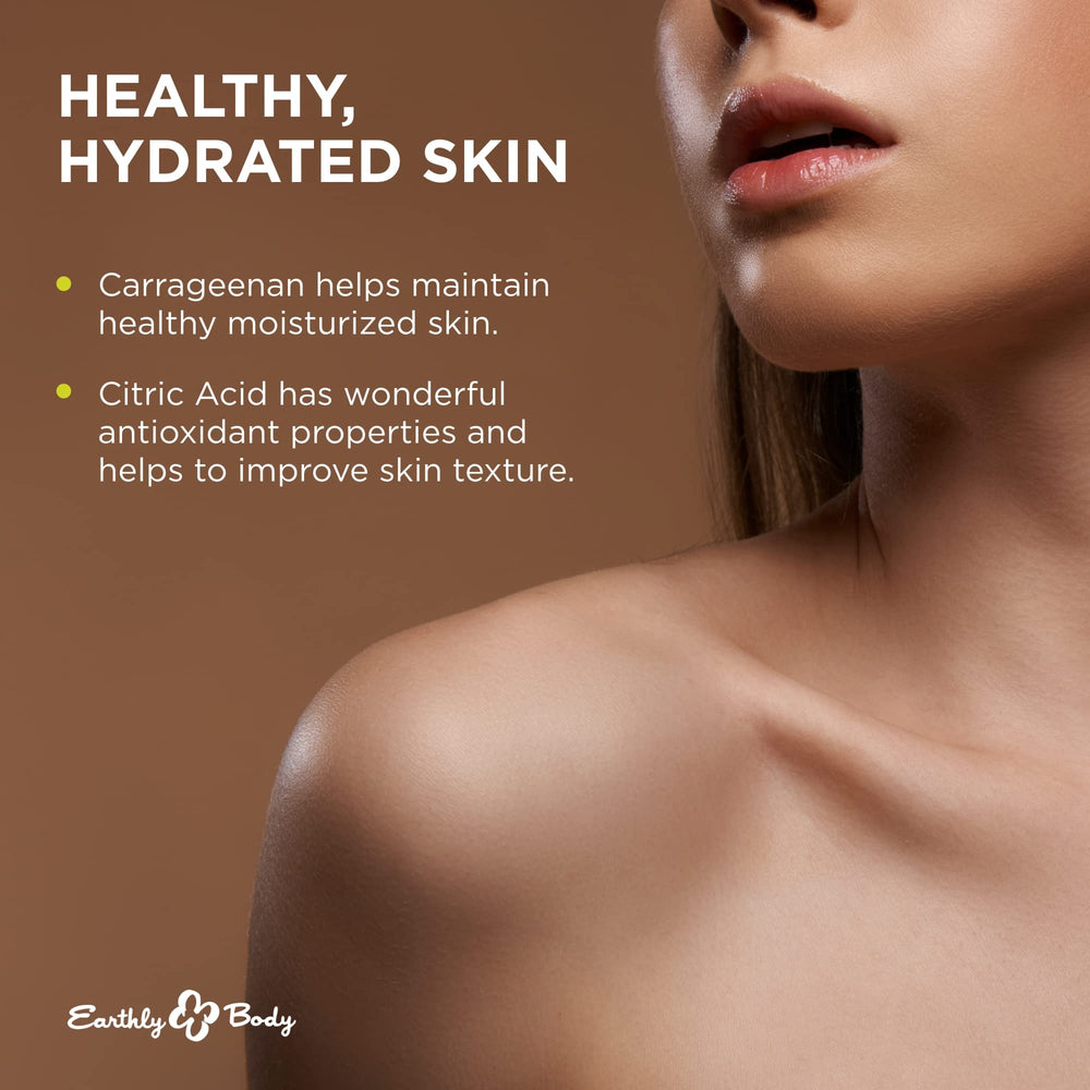 Earthly Body WaterSlide ingredients label reinforces 100% natural components.