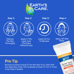 Earth's Care treatment close-up on blackheads to reduce visibility