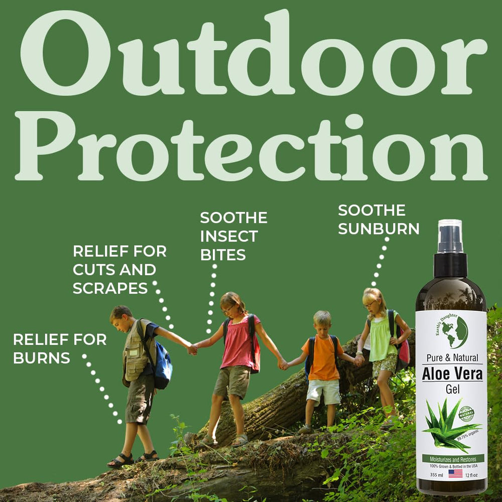 Earth's Daughter Aloe Gel soothing minor bug bites with gentle hydration.