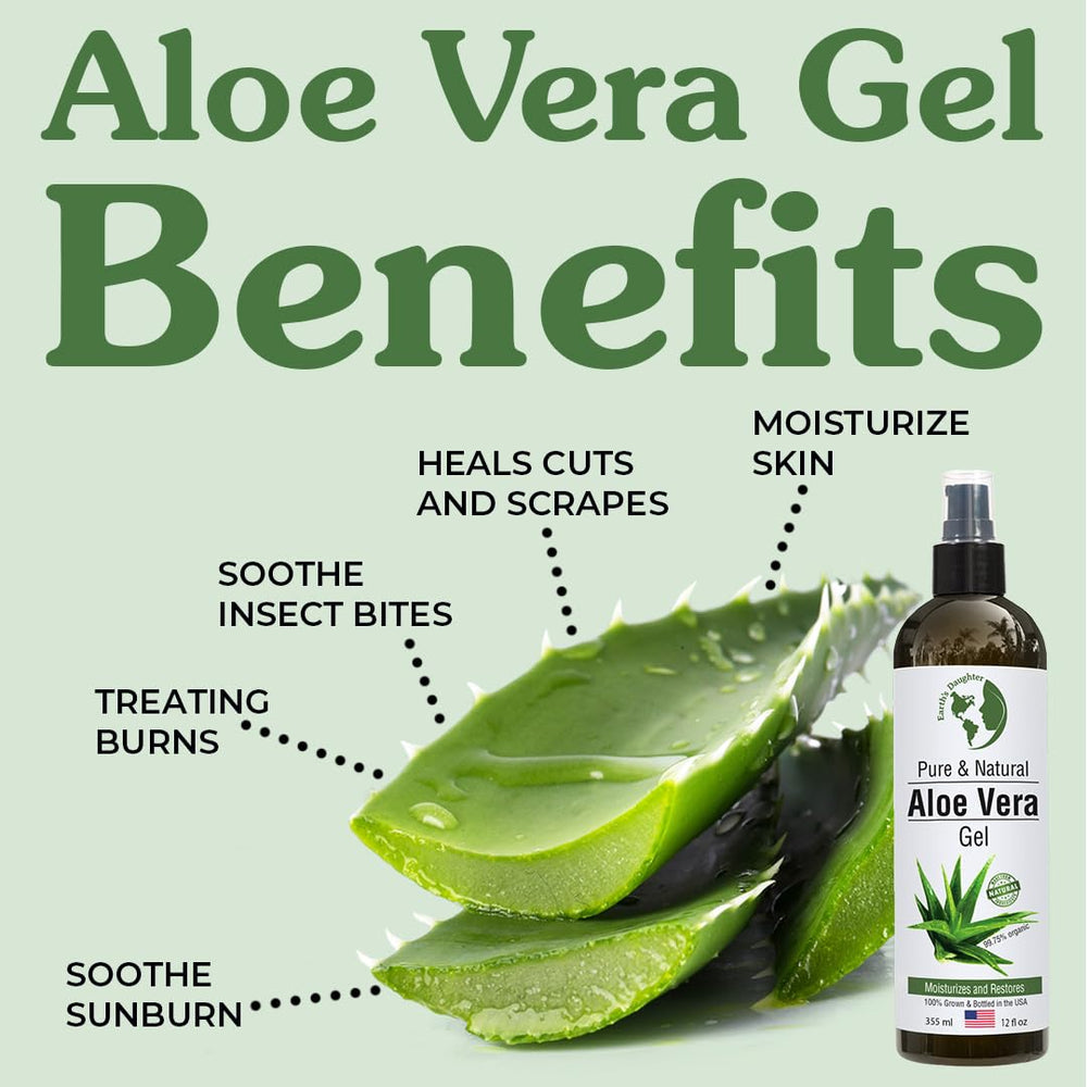 Earth's Daughter Aloe Vera Gel applied to the face for light daily moisture.