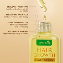 EarthShine Hair Growth Serum dropper-ready for daily scalp use.