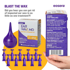 Earwax MD cleaning kit 10 vials layout ready-to-use treatment vials.