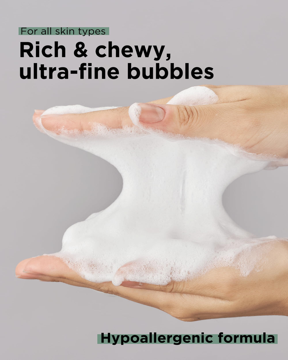 Product shot emphasizing collagen and elastin ingredients in EASYDEW cleanser