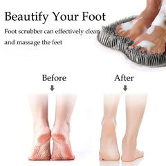 Easkite shower foot scrubber mat in a shower scene for easy reach