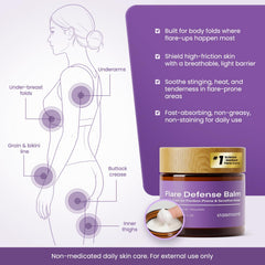 Easment balm bottle label emphasizes science-backed formulation for skin support.