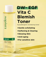 EASYDEW DW-EGF Peptide M Toner bottle back features key actives