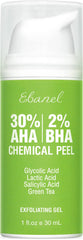 Ebanel chemical peel bottle pour enables controlled, even application for at-home exfoliation.