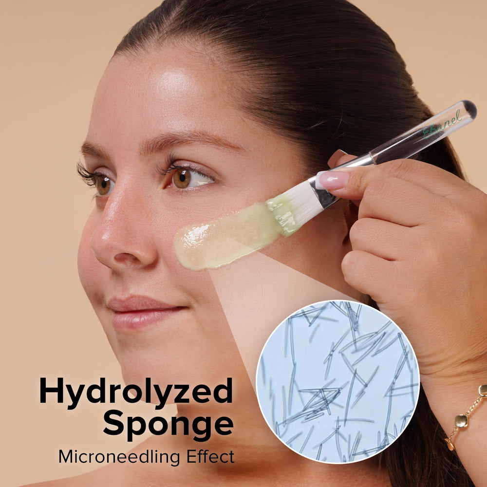Ebanel face mask applied for a smooth, lifted look.