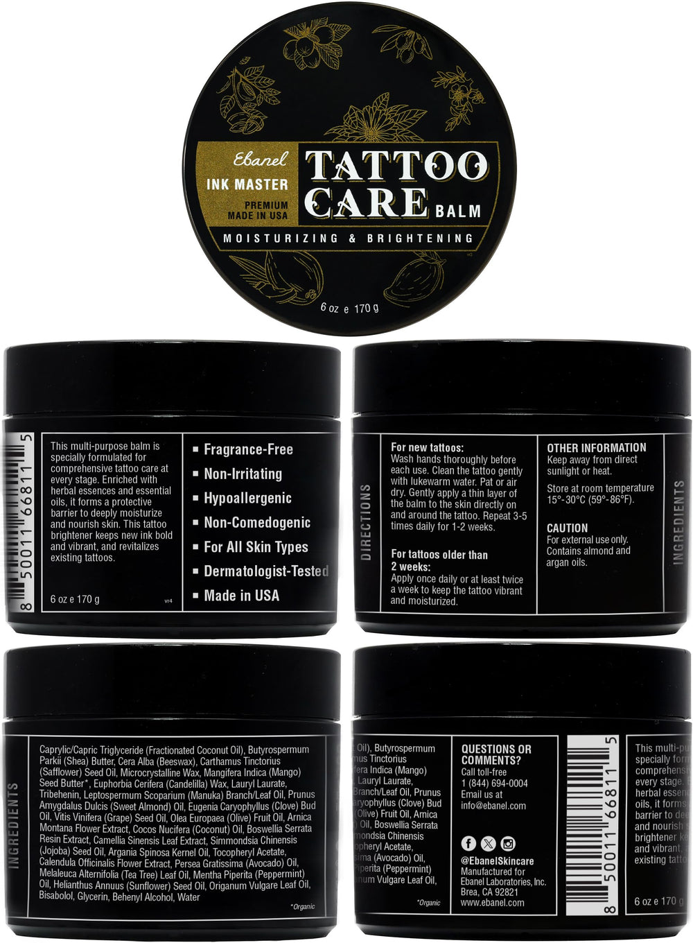 At-home tattoo aftercare routine with Ebanel Tattoo Balm