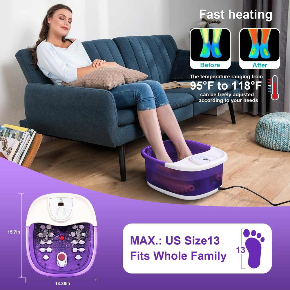 ECARBME foot spa with bubbles and jets for soothing at-home relief