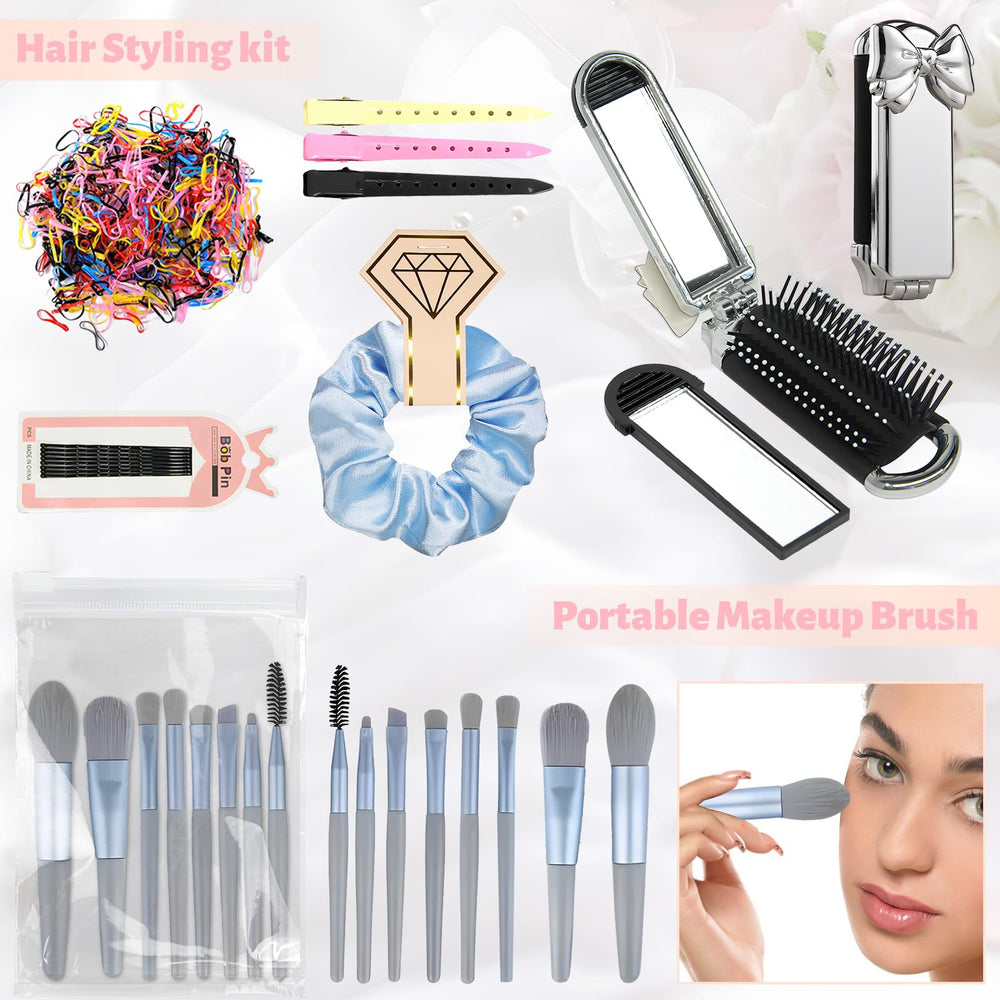 Eclatbox retractable brush for portable makeup on the go