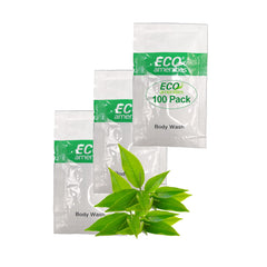Eco Amenities body wash sachets with leak-proof packaging for hotel stays