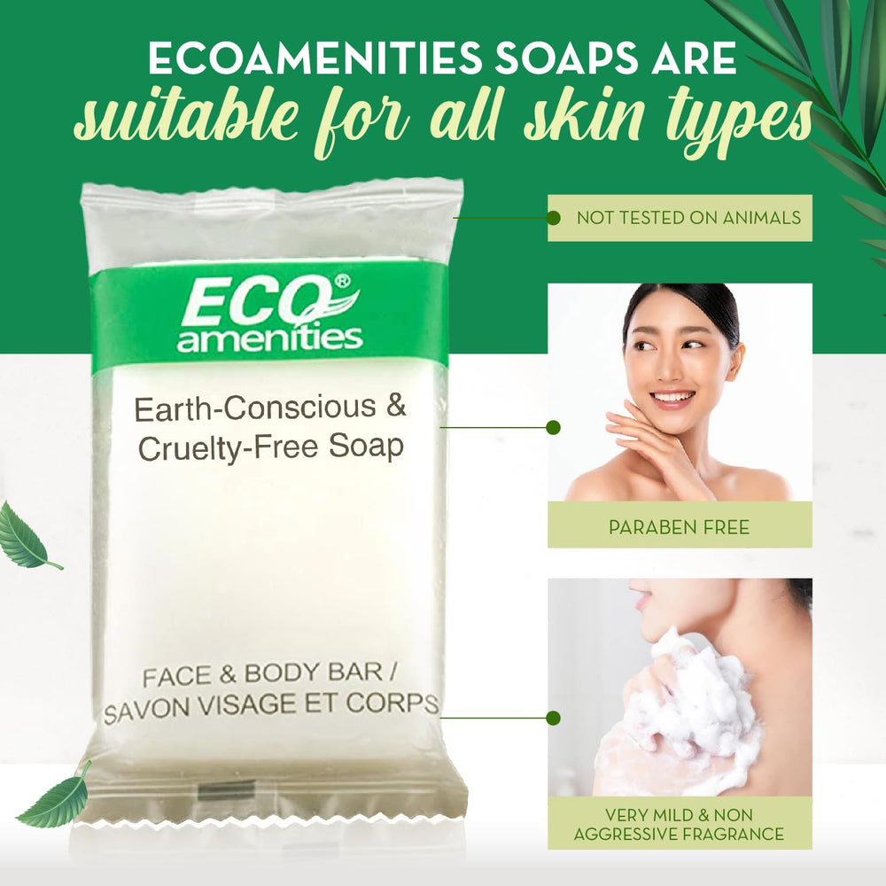 Individually wrapped bulk hotel soaps ideal for stocking.