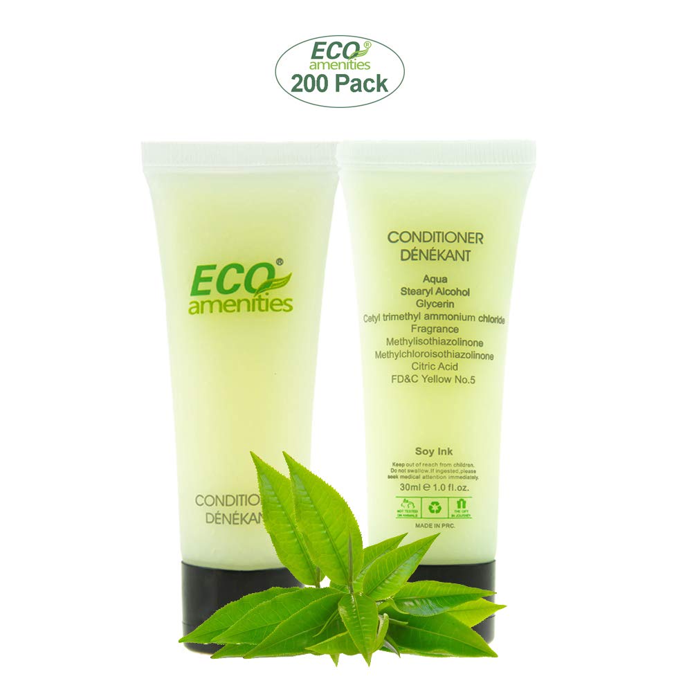 Flip-cap design on ECO Amenities conditioner tube for spill-free guest use.