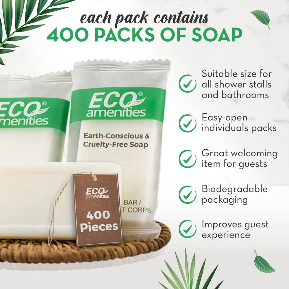 Green tea scented soap bars provide a refreshing guest experience.