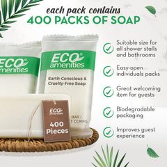 Green tea scented soap bars provide a refreshing guest experience.