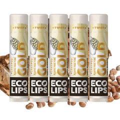 Eco Lips GOLD baobab oil close-up for deep hydration on dry lips