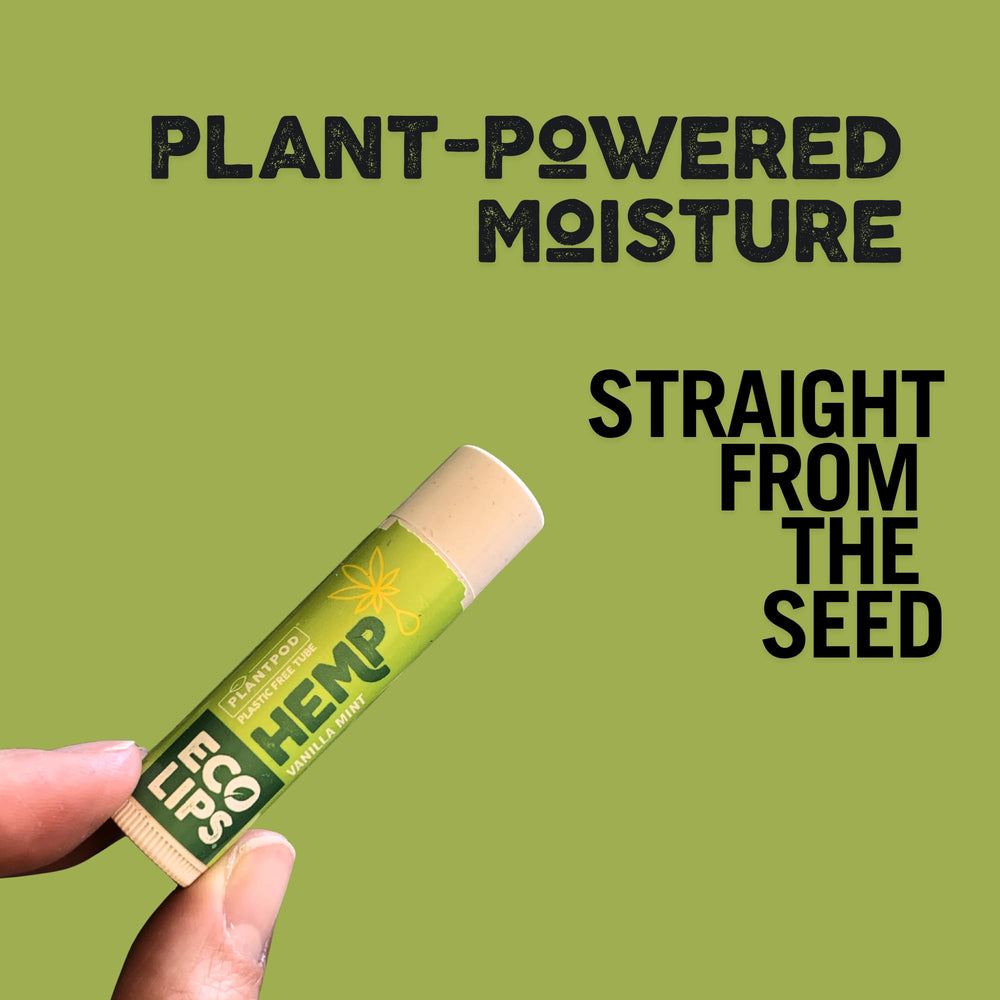 Eco Lips hemp seed oil rich formula supports moisturized lips