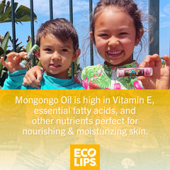 Eco Lips Mongo Kiss Pomegranate balm offers deep moisture with a gentle tint.
