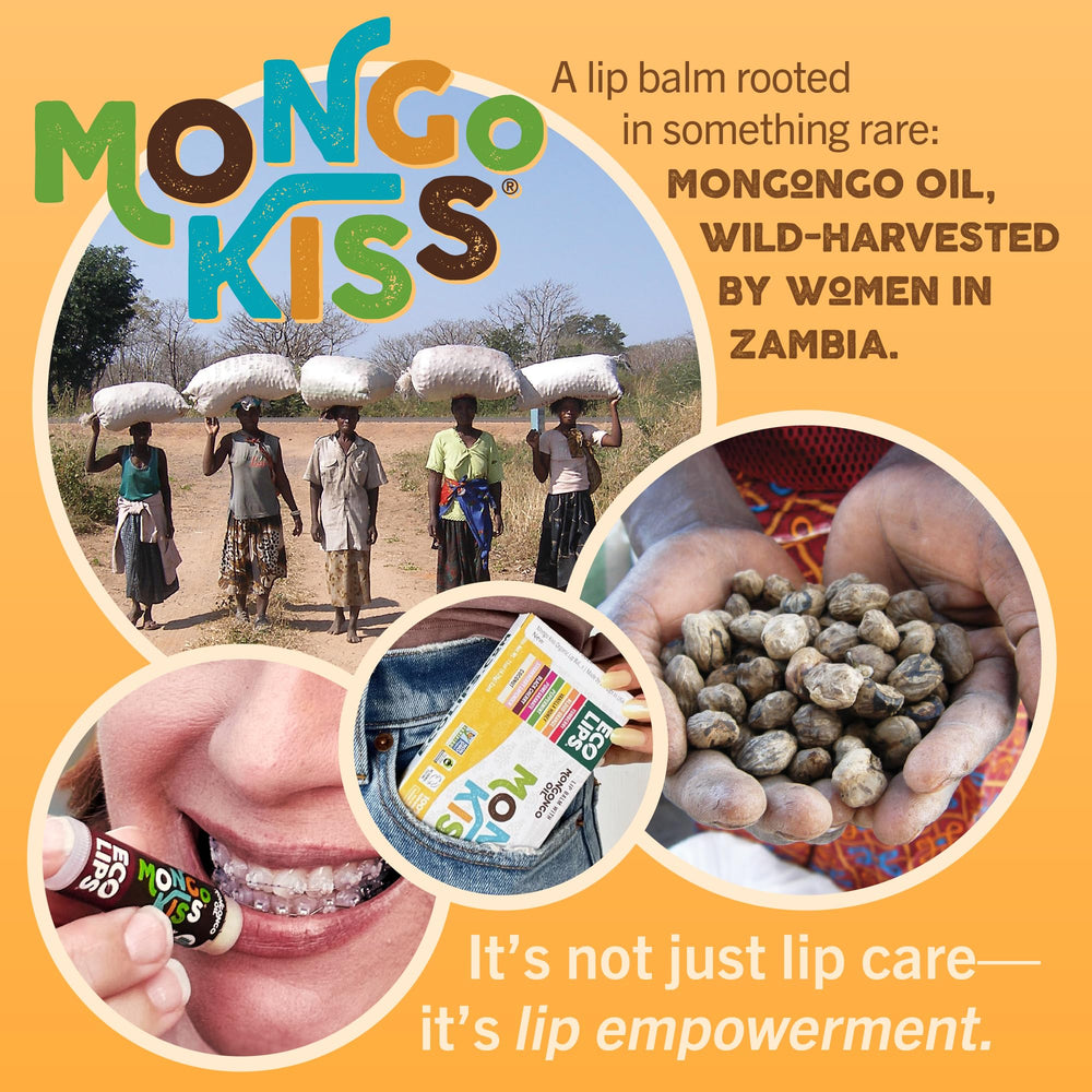 Eco Lips organic cocoa butter and beeswax nourish lips.