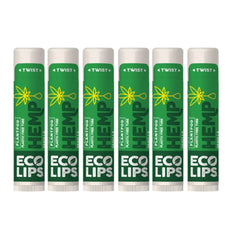Eco Lips organic hemp lip balm vanilla 6-pack for daily moisture