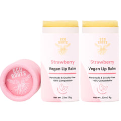 Gift-ready strawberry lip balm set for everyday self-care routines.