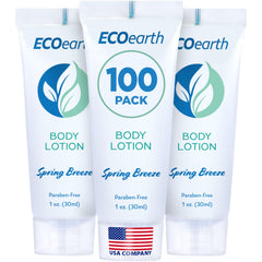 EcoEarth travel-size lotion bottle with Spring Breeze scent for guest amenities.