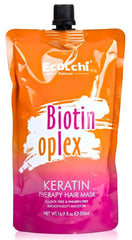 EcoLchi Biotin Oplex Keratin Hair Mask XL packaging shows value and size