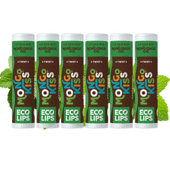 Eco Lips Mongo Kiss lip balm tube with peppermint for soothing lips