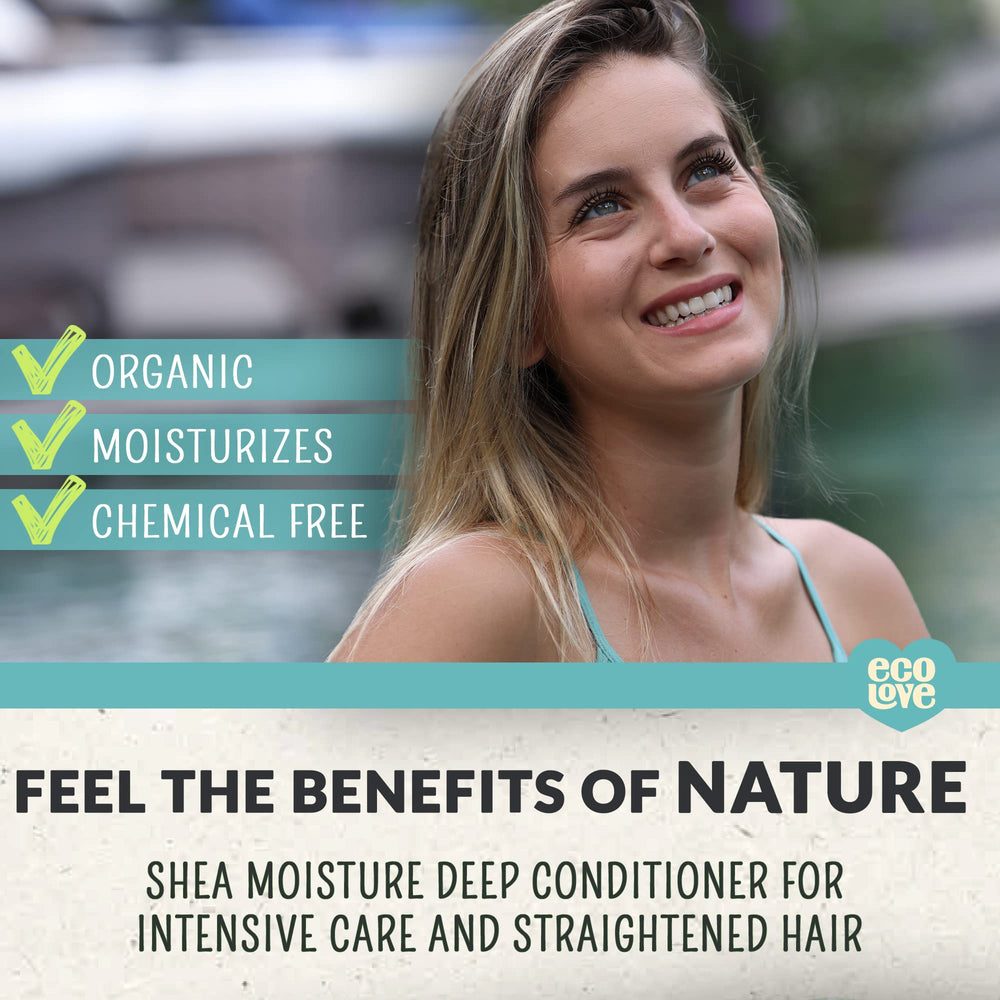 ecoLove hair after-conditioner smooth reveals silky softness and reduced frizz.