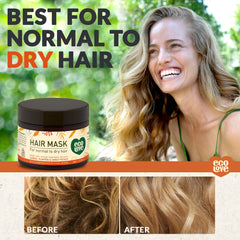 EcoLove Hair Mask pumpkin extract provides nourishment for vibrant, manageable hair.