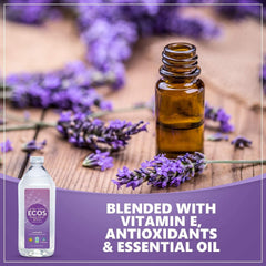 ECOS Lavender Hand Soap Refill label emphasizes recyclable packaging and plant-based, skin-nourishing formula.
