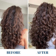 Ecoslay Orange Marmalade gel texture being applied to hair for styling.