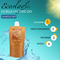 Ecoslay travel-size curly set packaging ready for on-the-go routines