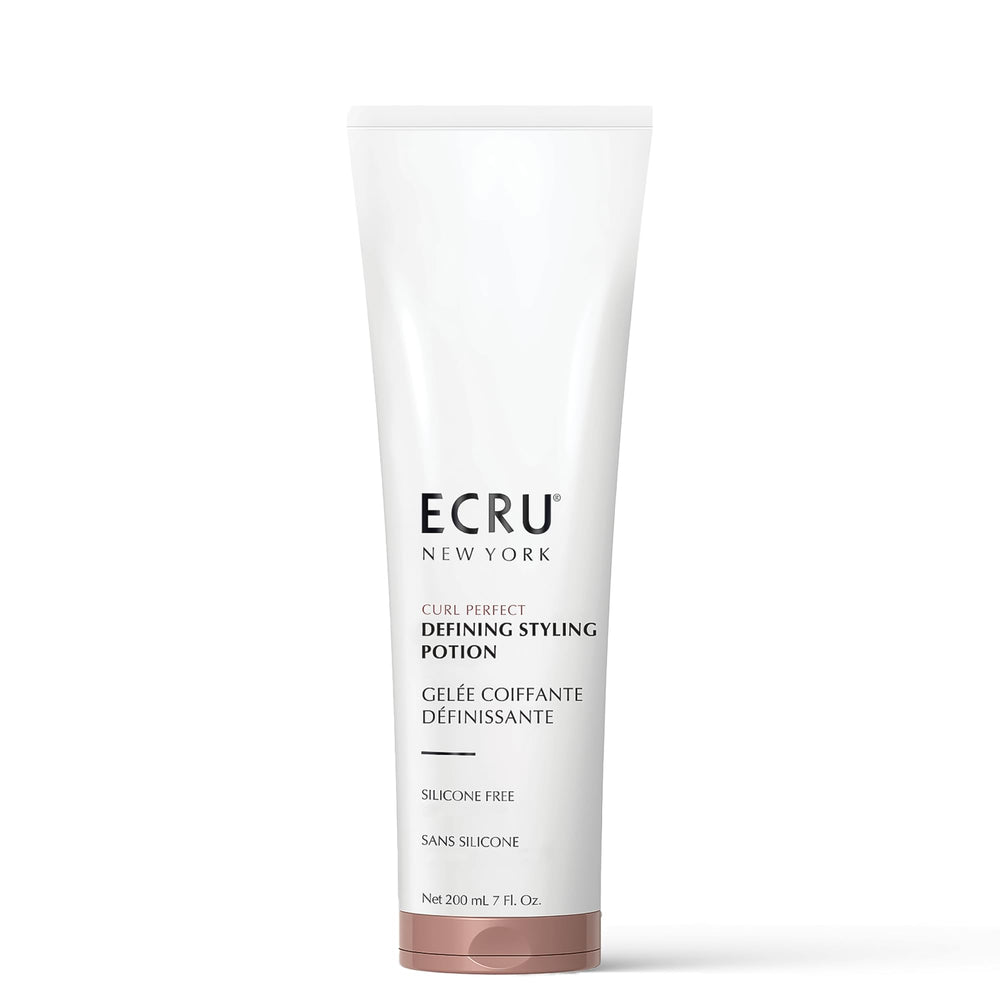 Ecru New York Curl Perfect Defining Styling Potion bottle promotes smooth, defined curls.