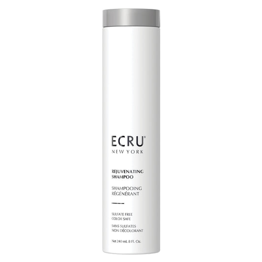 ECRU New York Rejuvenating Shampoo bottle pour for easy, hydrating application