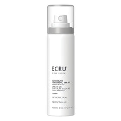ECRU New York Sunlight Finishing Spray bottle demonstrating ultra-dry hold and natural shine.