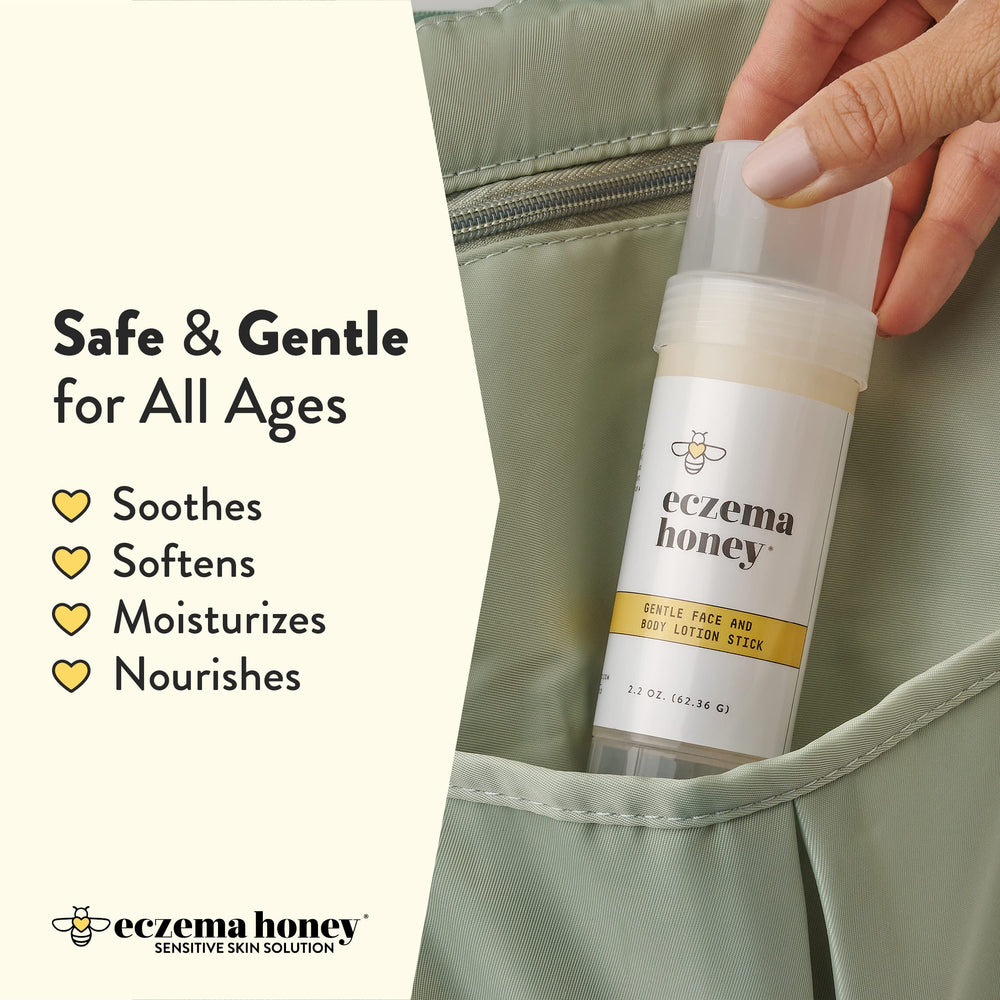 ECZEMA HONEY body application provides moisture for dry areas