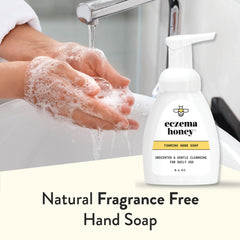 Eczema Honey bottle on bathroom shelf ready for use