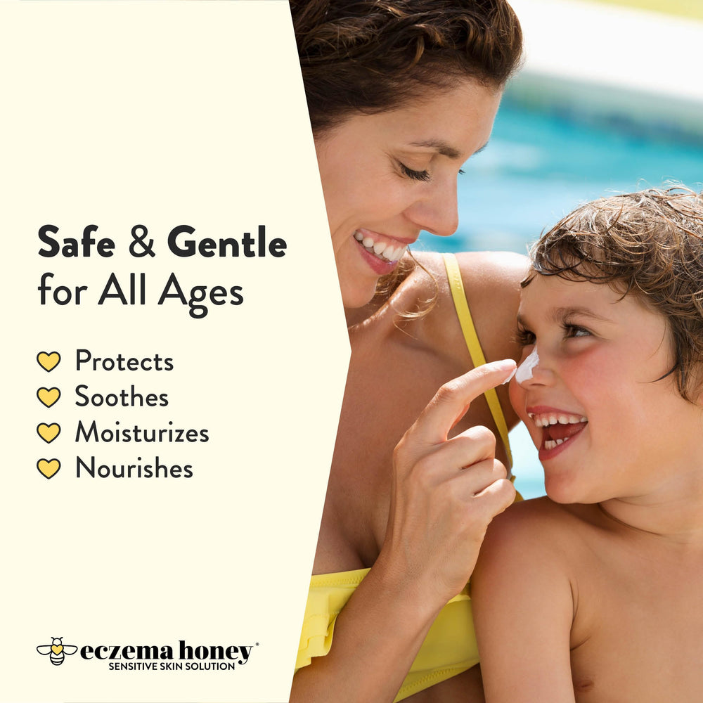 Eczema Honey Sunscreen face application ideal for eczema-prone skin
