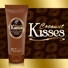 Swirl of paradise fragrance in ED HARDY Coconut Kisses Golden Tanning Lotion.