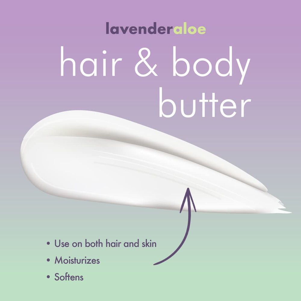 Creamy texture close-up of EDEN BodyWorks Lavender Aloe Butter on skin.