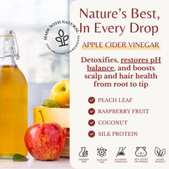 Edenika Botanicals ACV conditioner pump highlights silk protein benefits.
